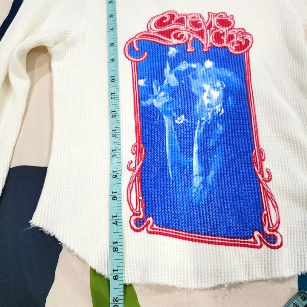 Stevie Nicks Bella Donna Top DAYDREAMER Vintage White Size Small - Picture 8 of 8